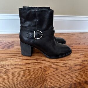 Lucky Brand Achelle Black Leather Ankle Women's Boots Sz 8.5 M New never used
